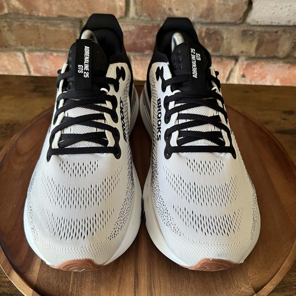 Brooks Adrenaline GTS 23 Max Cushion Mens 9.5 2E White Black Running Shoes - Picture 3 of 16